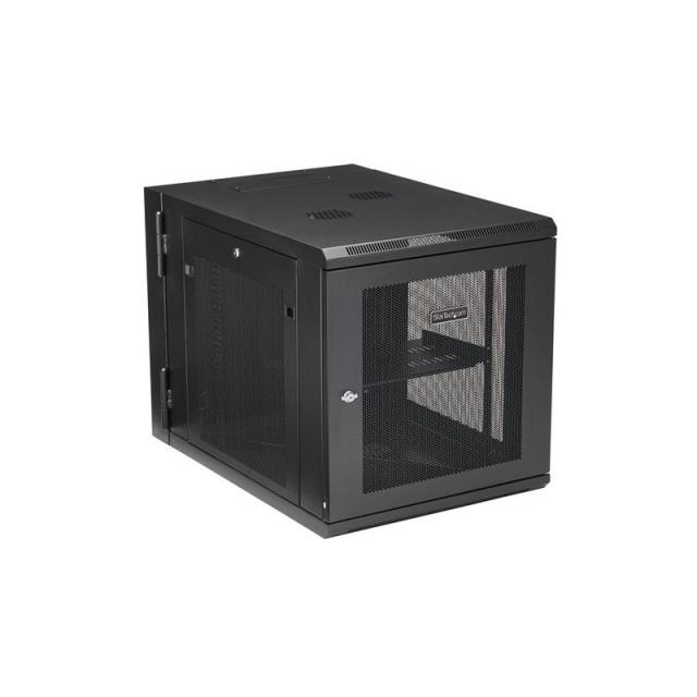 StarTech.com - Armario Rack de Pared para Servidores 12U 19" 4 Columnas y Estante 1U - Rack de Servidores de Monta - RK1232WALHM