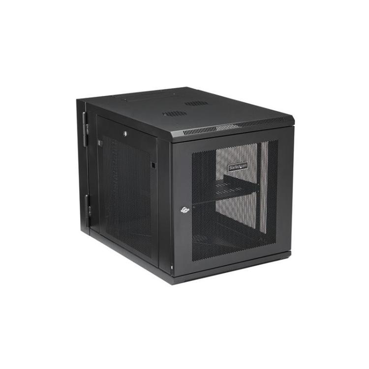 StarTech.com - Armario Rack de Pared para Servidores 12U 19" 4 Columnas y Estante 1U - Rack de Servidores de Monta - RK1232WALHM