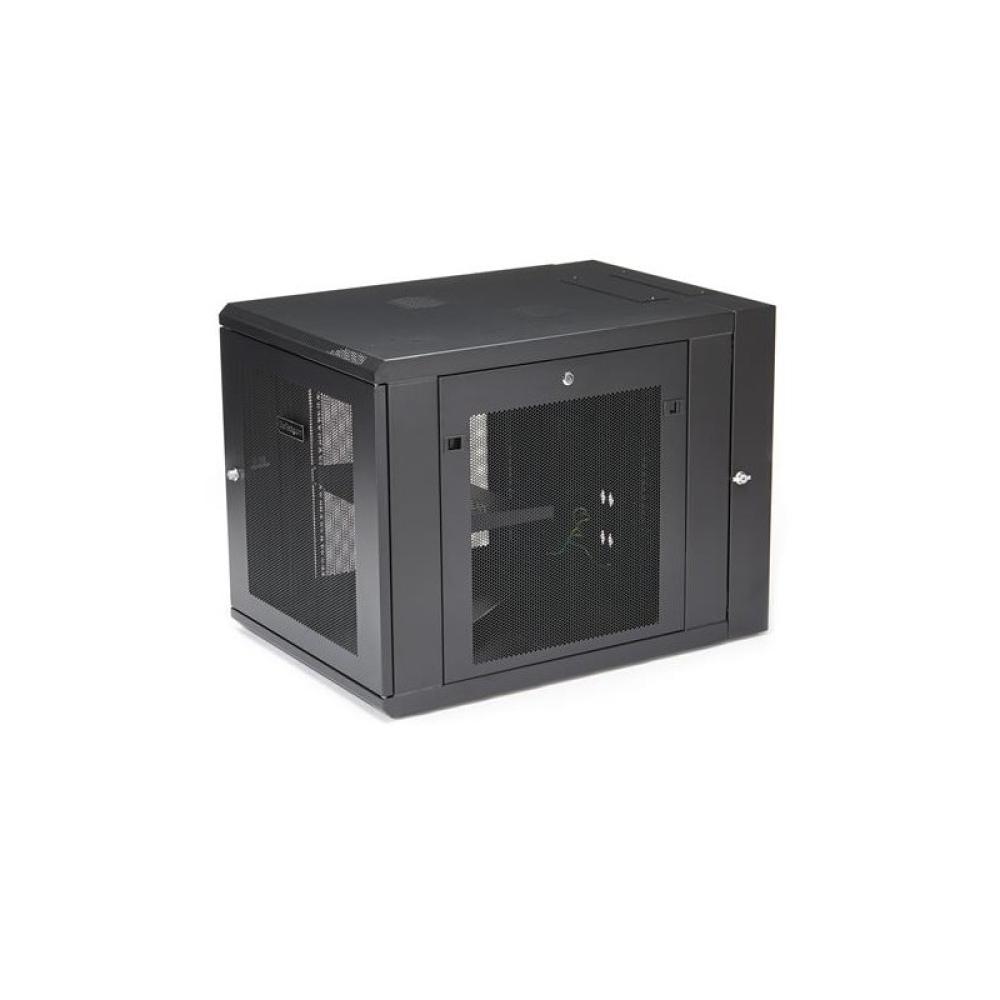 StarTech.com - Armario Rack de Pared para Servidores 12U 19" 4 Columnas y Estante 1U - Rack de Servidores de Monta - RK1232WALHM