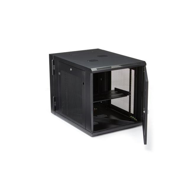 StarTech.com - Armario Rack de Pared para Servidores 12U 19" 4 Columnas y Estante 1U - Rack de Servidores de Monta - RK1232WALHM