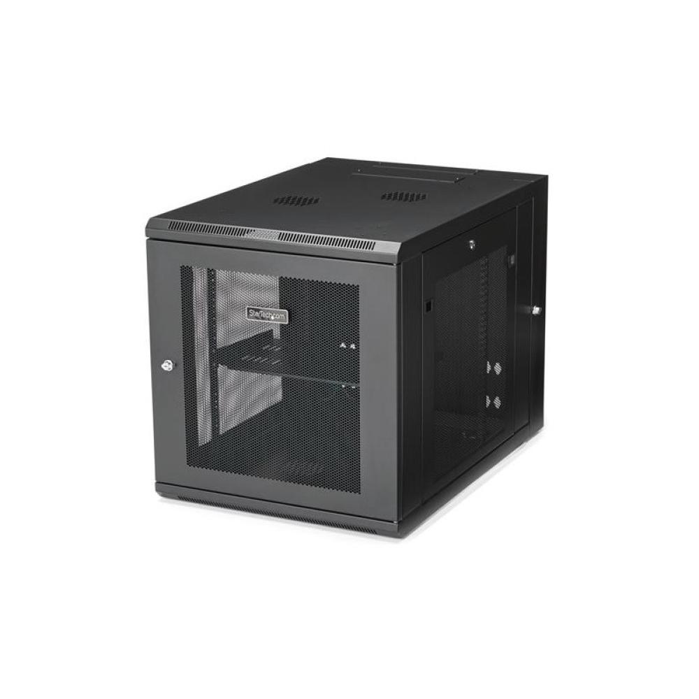 StarTech.com - Armario Rack de Pared para Servidores 12U 19" 4 Columnas y Estante 1U - Rack de Servidores de Monta - RK1232WALHM