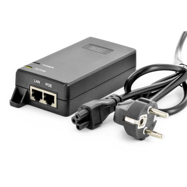 Digitus - Inyector PoE+ Gigabit Ethernet, 802.3at, 30 W
