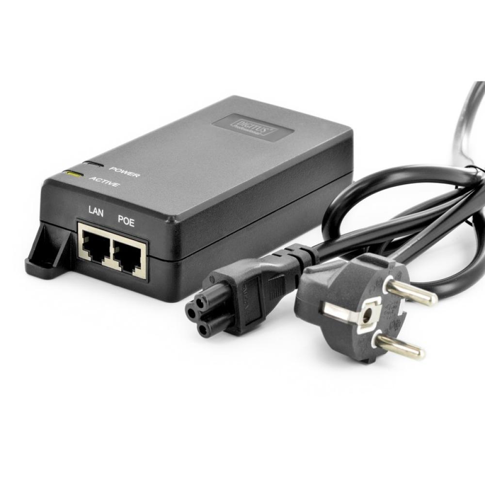 Digitus - Inyector PoE+ Gigabit Ethernet, 802.3at, 30 W