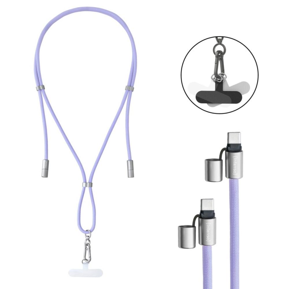 Intenso - Handykette als Lade- + Datenkabel USB-C bis 1,65m lila cable USB USB C Púrpura