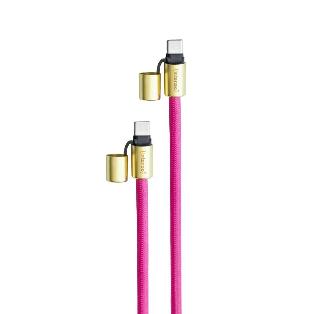 Intenso - Handykette als Lade- + Datenkabel USB-C bis 1,65m neon pink cable USB USB C Rosa