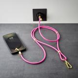 Intenso - Handykette als Lade- + Datenkabel USB-C bis 1,65m neon pink cable USB USB C Rosa