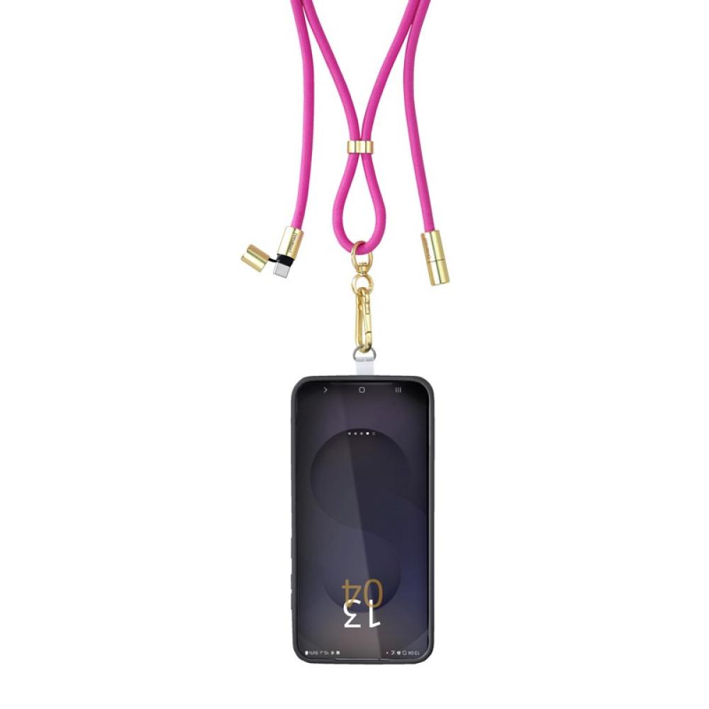 Intenso - Handykette als Lade- + Datenkabel USB-C bis 1,65m neon pink cable USB USB C Rosa