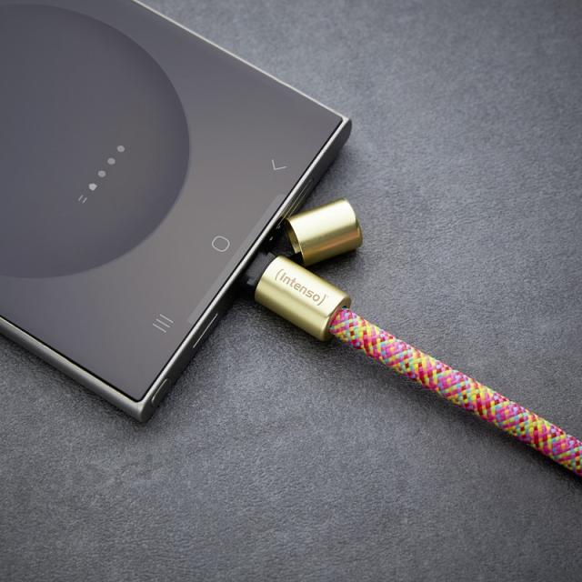 Intenso - Handykette als Lade- + Datenkabel USB-C bis 1,65m neon mix cable USB USB C Multicolor