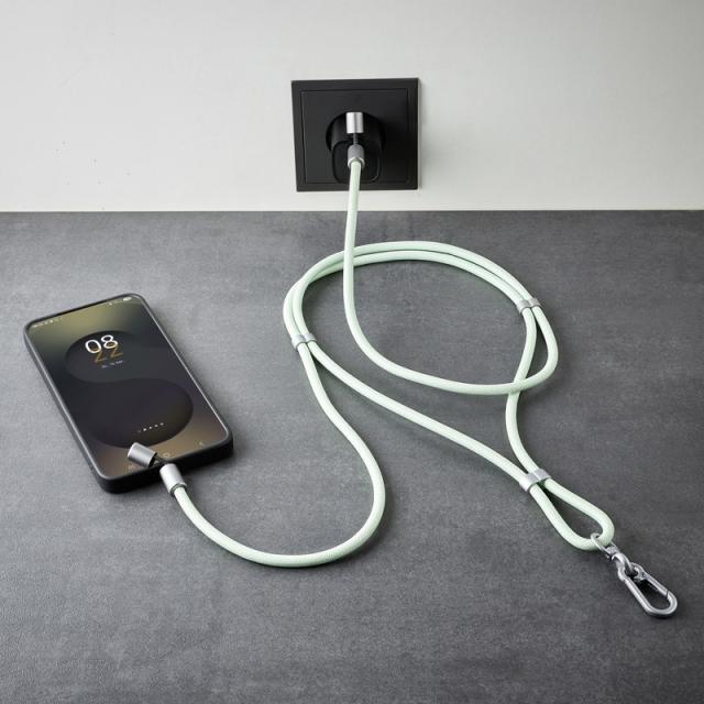 Intenso - Handykette als Lade- + Datenkabel USB-C bis 1,65m grün cable USB USB C Verde
