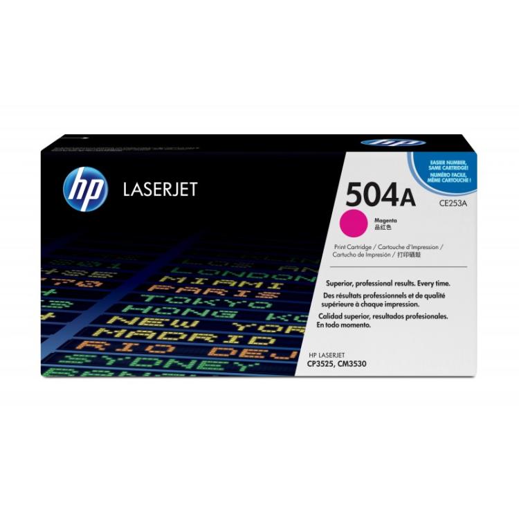 HP - Cartucho de tóner original LaserJet 504A magenta