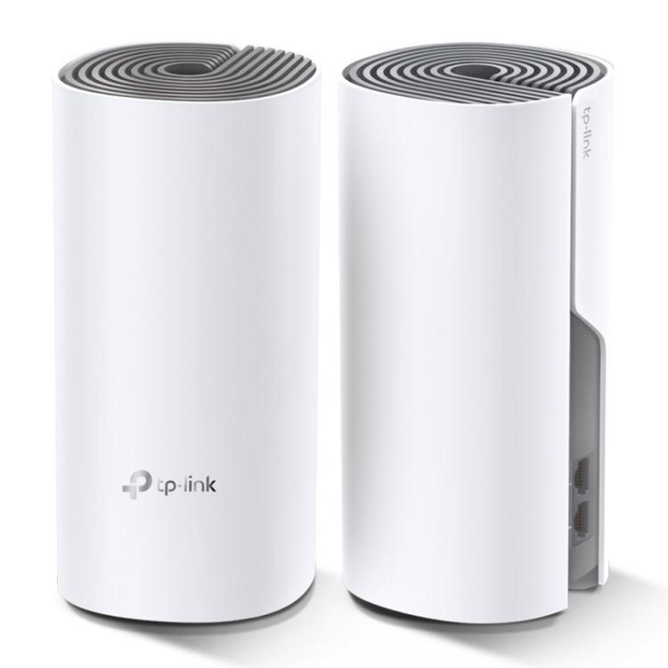TP-Link - Deco E4 (2-pack) Doble banda (2,4 GHz / 5 GHz) Wi-Fi 5 (802.11ac) Blanco, Gris Interno