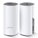 TP-Link - Deco E4 (2-pack) Doble banda (2,4 GHz / 5 GHz) Wi-Fi 5 (802.11ac) Blanco, Gris Interno