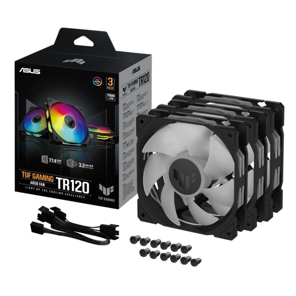 ASUS - TUF GAMING TR120 ARGB 3IN1 Black Carcasa del ordenador Refrigerador de aire 12 cm Negro
