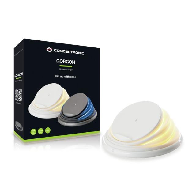 Conceptronic - GORGON02W cargador de dispositivo móvil Blanco Interior