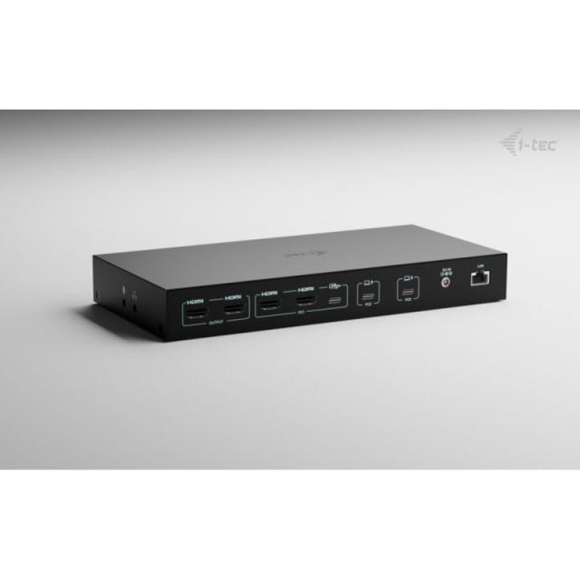 i-tec - USB-C KVM Dock PRO for Three Hosts, Dual Video, with 2x Power Delivery, max 92W