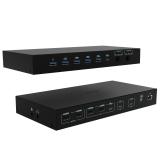 i-tec - USB-C KVM Dock PRO for Three Hosts, Dual Video, with 2x Power Delivery, max 92W