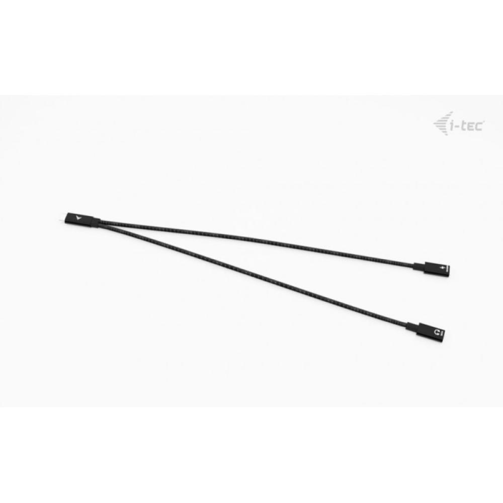 i-tec - USB-C Cable Splitter Audio/Data + Power Delivery 100W