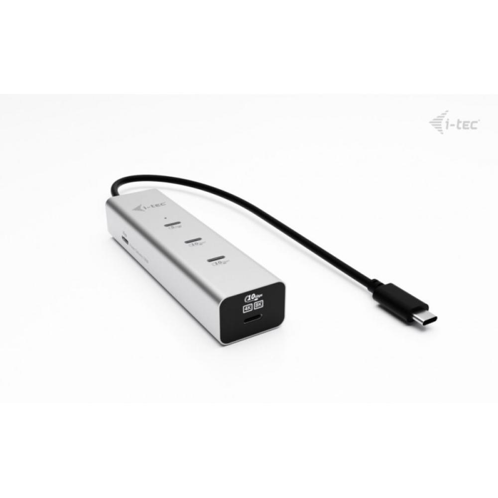 i-tec - Metal USB-C Charging HUB 5port with USB-C video 8K + Power Delivery 85W