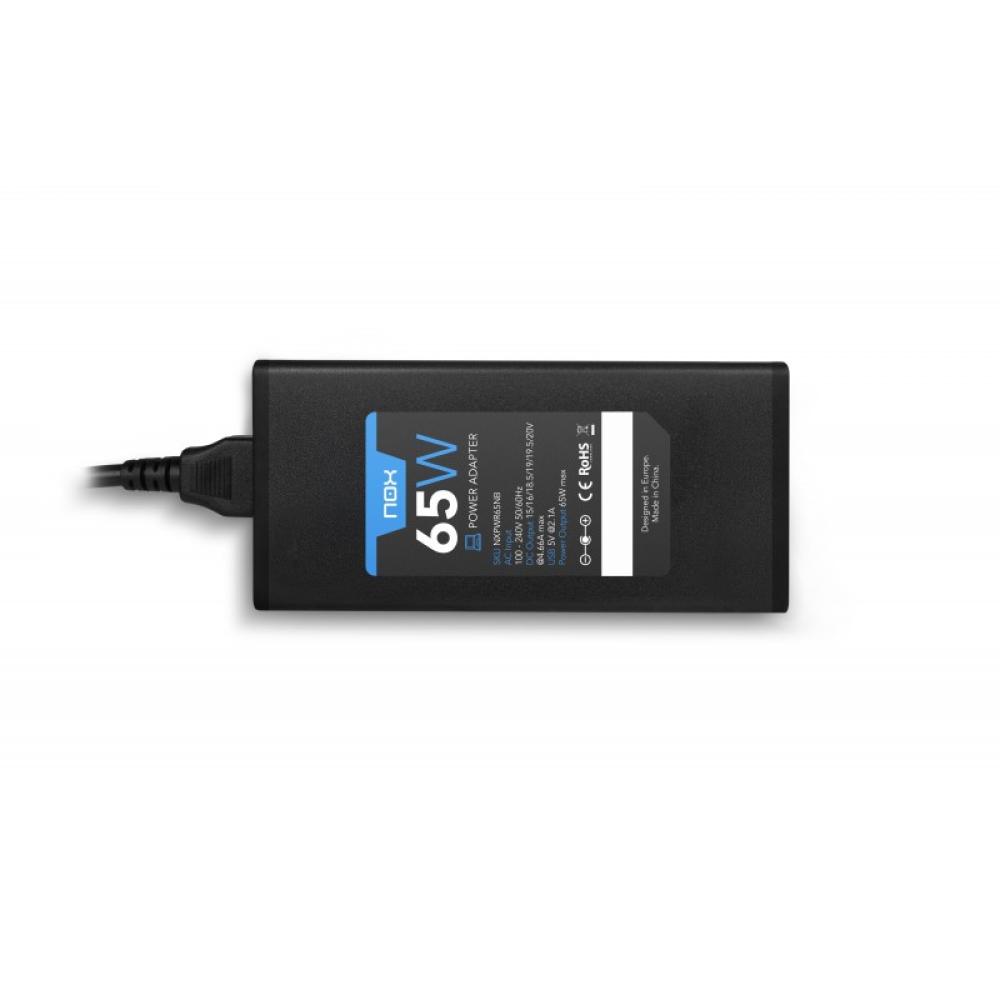 NOX - NXPWR65NB adaptador e inversor de corriente Interior 65 W Negro
