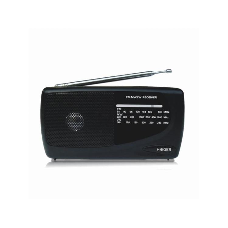Haeger - PR-TRI.002A radio Portátil Negro