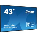 iiyama - PROLITE LE4341S-B2 Pantalla plana para señalización digital 108 cm (42.5") LCD 350 cd / m² Full HD Negro 18/7