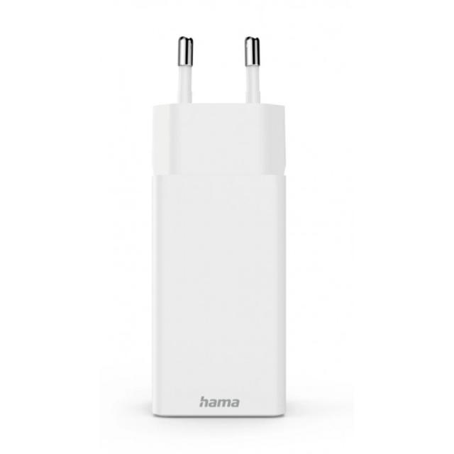 Hama - 00201996 cargador de dispositivo móvil Smartphone Blanco Corriente alterna Carga rápida Interior, Exterior