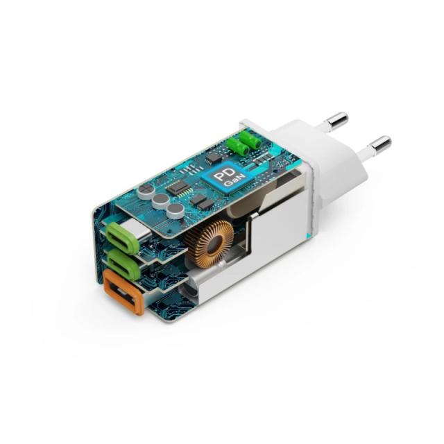 Hama - 00201996 cargador de dispositivo móvil Smartphone Blanco Corriente alterna Carga rápida Interior, Exterior