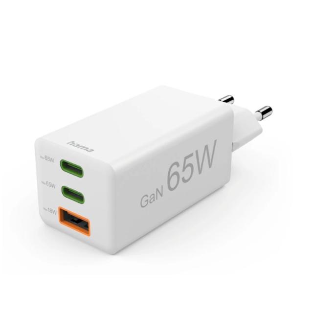 Hama - 00201996 cargador de dispositivo móvil Smartphone Blanco Corriente alterna Carga rápida Interior, Exterior