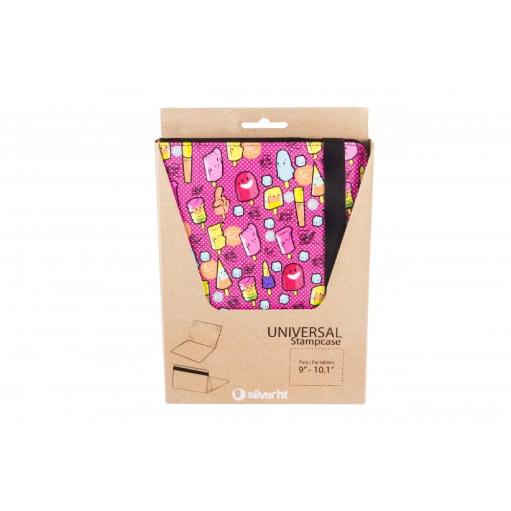 SilverHT - Funda Universal Estampada - 9'''' - 10.1'''' - Cool Ice Pop Rojo