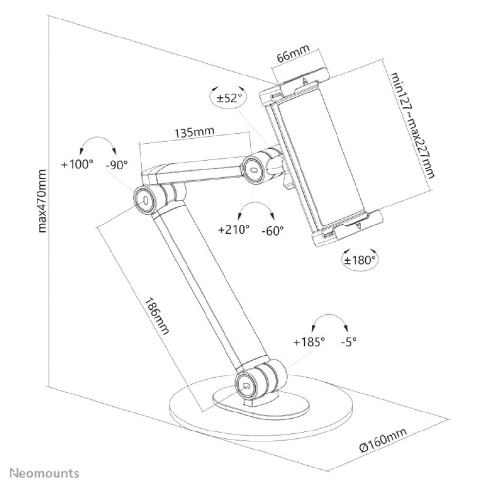 Neomounts - DS15-550BL1 Soporte para tablet 4.7-12.9" - universal