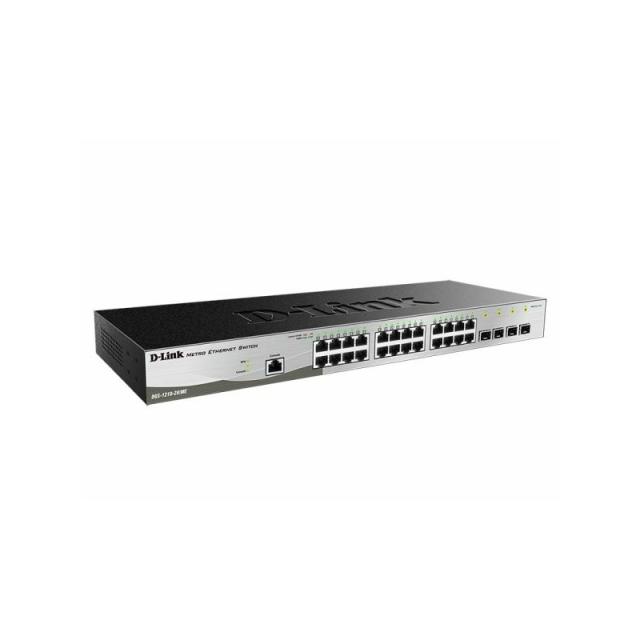 D-Link - DGS-1210-28/ME/E switch Gestionado L2+ Gigabit Ethernet (10/100/1000) 1U Negro, Gris