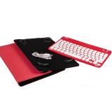 SilverHT - Funda Universal Gripcase + Teclado (9'''' - 10.1'''') - Rojo