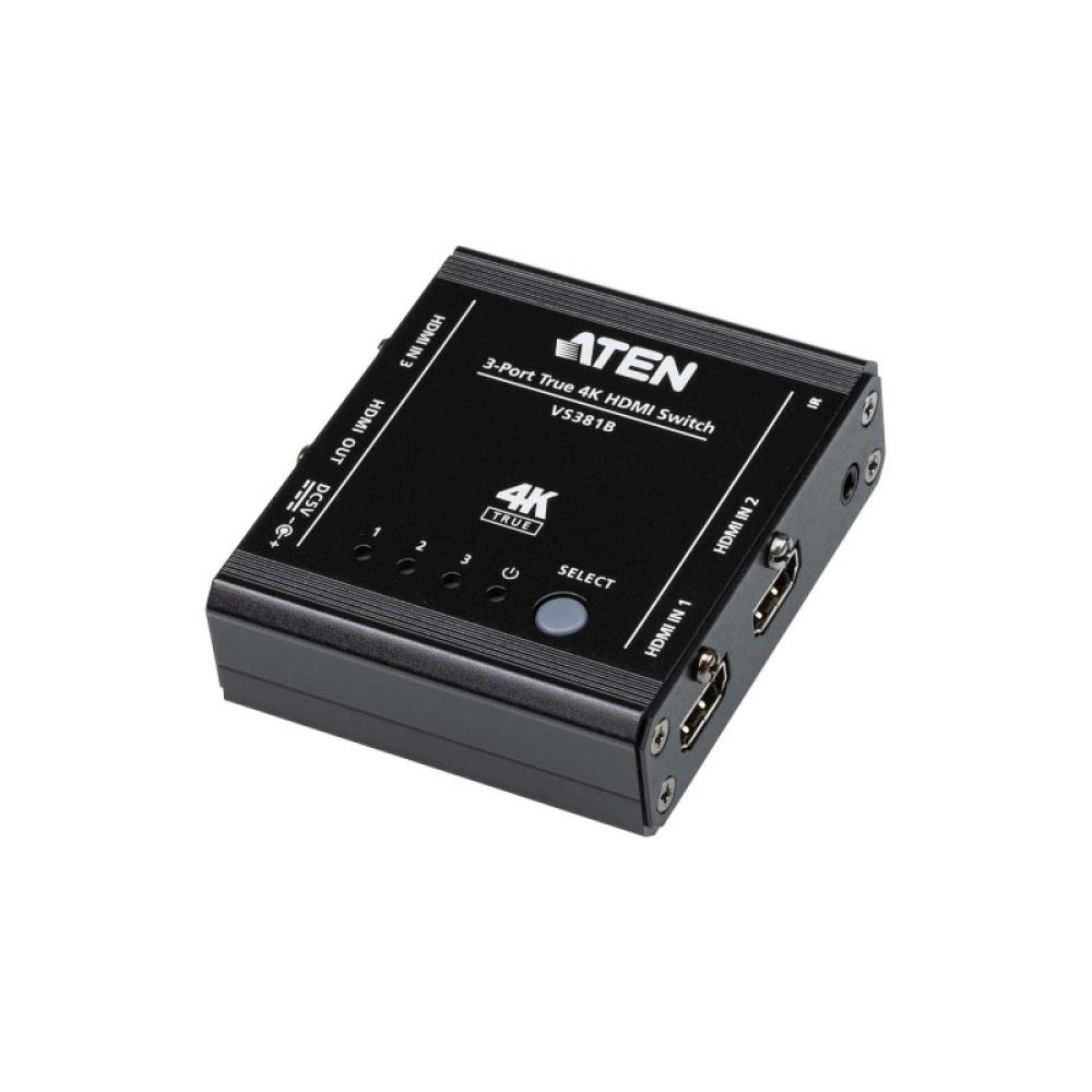 ATEN - Switch HDMI 4K real de 3 puertos