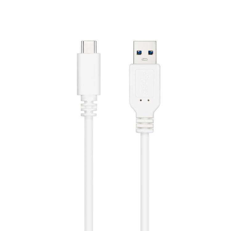 Nanocable - Cable USB 3.1, Gen2 10 Gbps 3A, tipo USB-C/M-A/M, Blanco, 1.5 m
