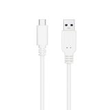 Nanocable - Cable USB 3.1, Gen2 10 Gbps 3A, tipo USB-C/M-A/M, Blanco, 1.5 m