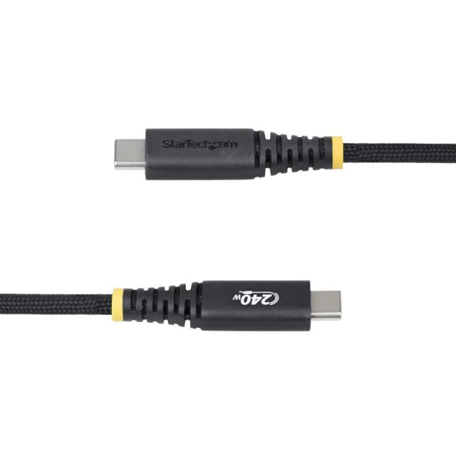 StarTech.com - Cable Cargador USB-C de 2m - Tornillos Laterales de Fijación - Cable USB Tipo C de Carga EPR de 240W (5A) - Cable