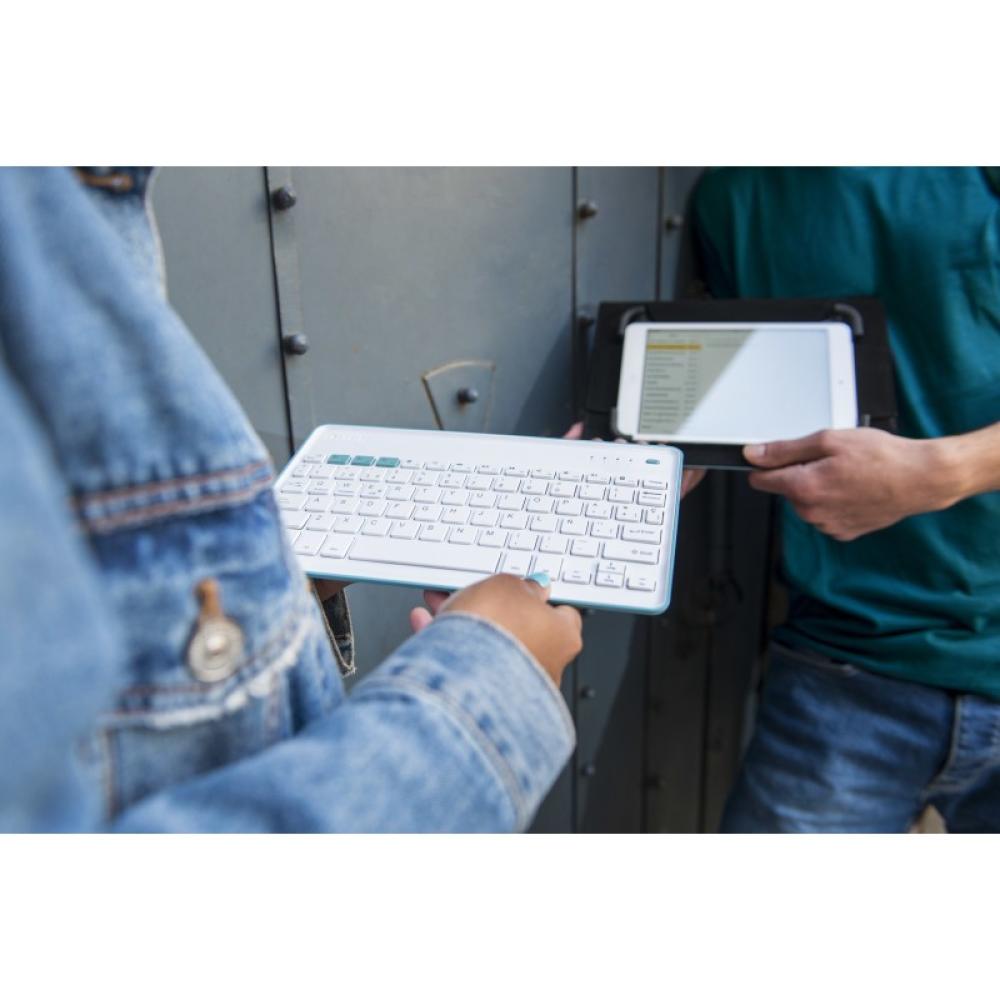 SilverHT - Wireless KB White + Blue