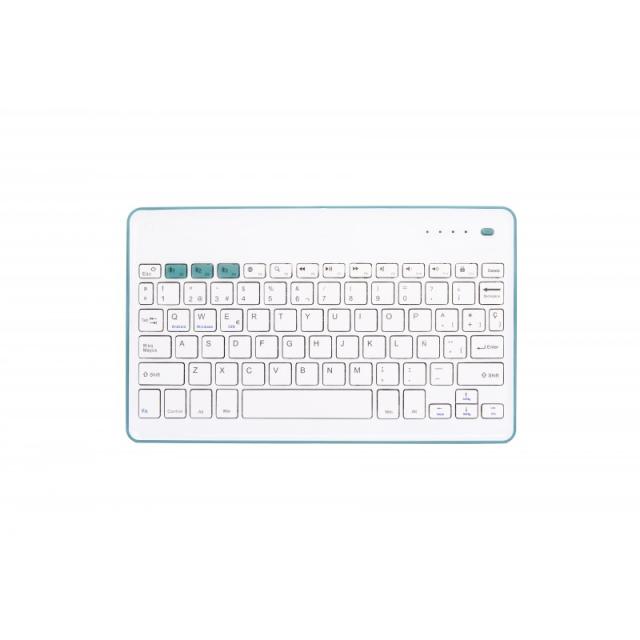 SilverHT - Wireless KB White + Blue
