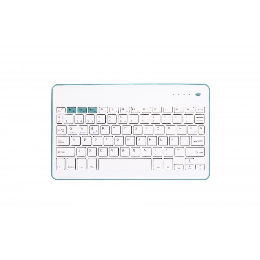 SilverHT - Wireless KB White + Blue