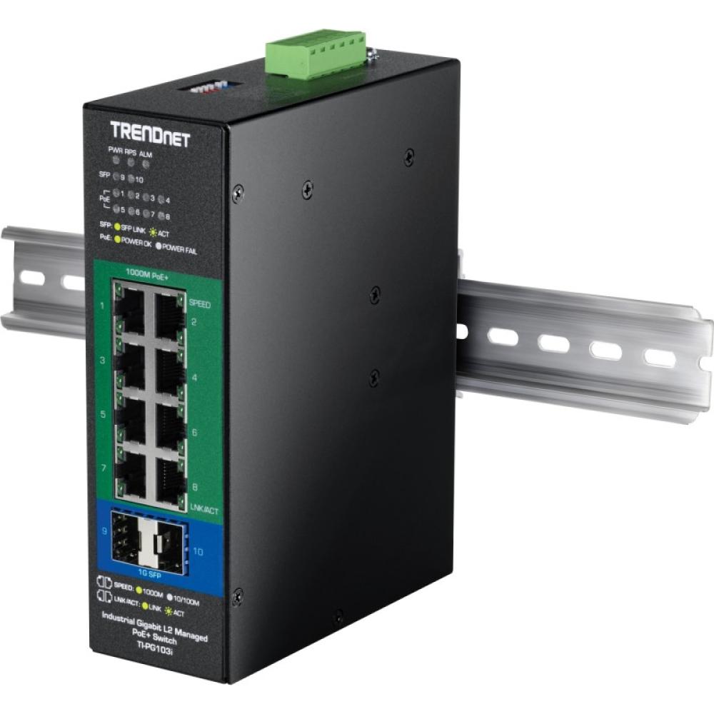 Trendnet - TI-PG103I switch Gestionado Gigabit Ethernet (10/100/1000) Energía sobre Ethernet (PoE) Negro