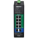 Trendnet - TI-PG103I switch Gestionado Gigabit Ethernet (10/100/1000) Energía sobre Ethernet (PoE) Negro