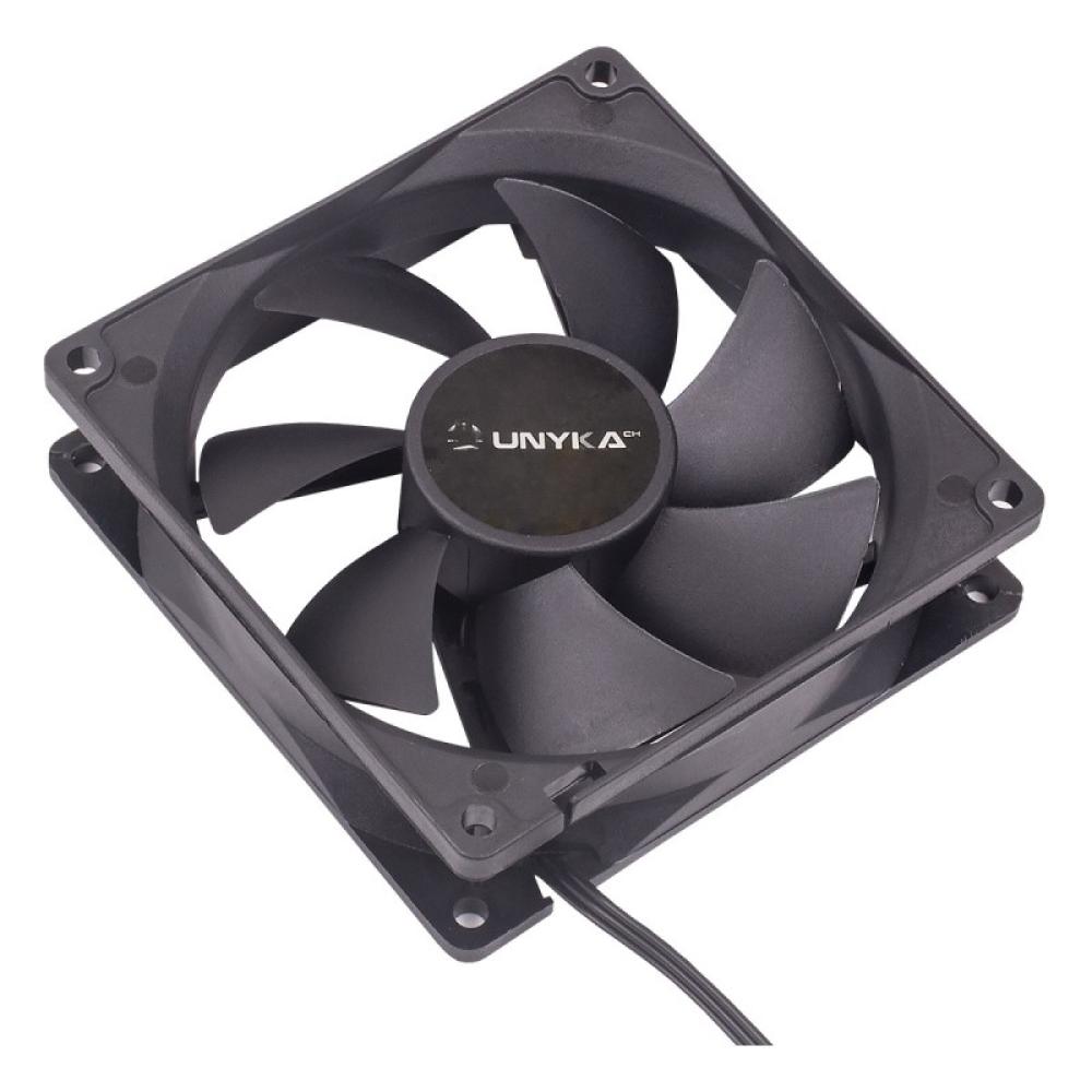 UNYKAch - 90 mm Carcasa del ordenador Ventilador 9 cm Negro