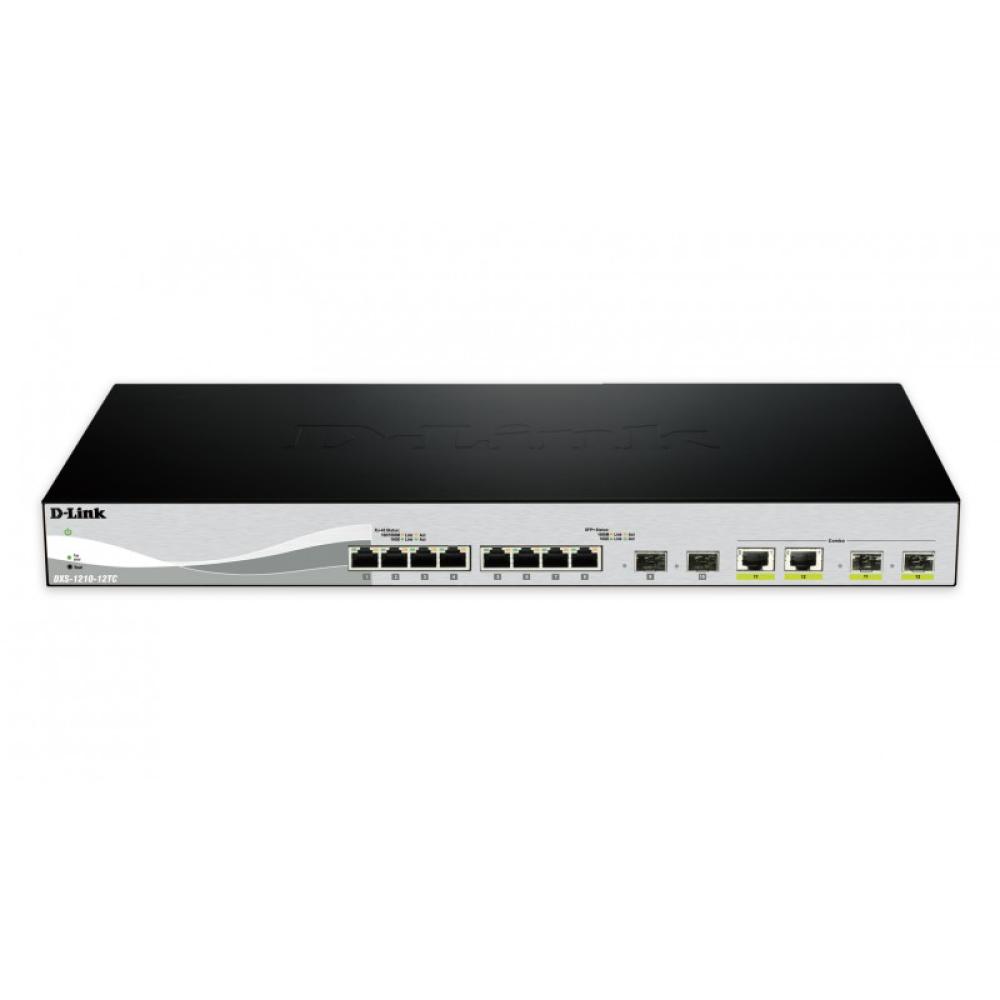 D-Link - DXS-1210-12SC/E switch Gestionado L2 10G Ethernet (100/1000/10000) 1U Negro, Plata