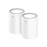 Cudy - M3000 2-PACK sistema Wi-Fi Mesh (Wi-Fi en malla) Doble banda (2,4 GHz / 5 GHz) Wi-Fi 6 (802.11ax) Gris, Blanco 1 Interno