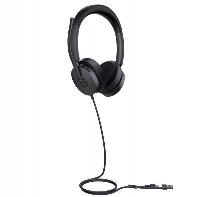 Yealink - UH48 Dual Teams USB-C/A Auriculares Alámbrico Diadema Llamadas/Música USB Type-C / USB Type-A Negro