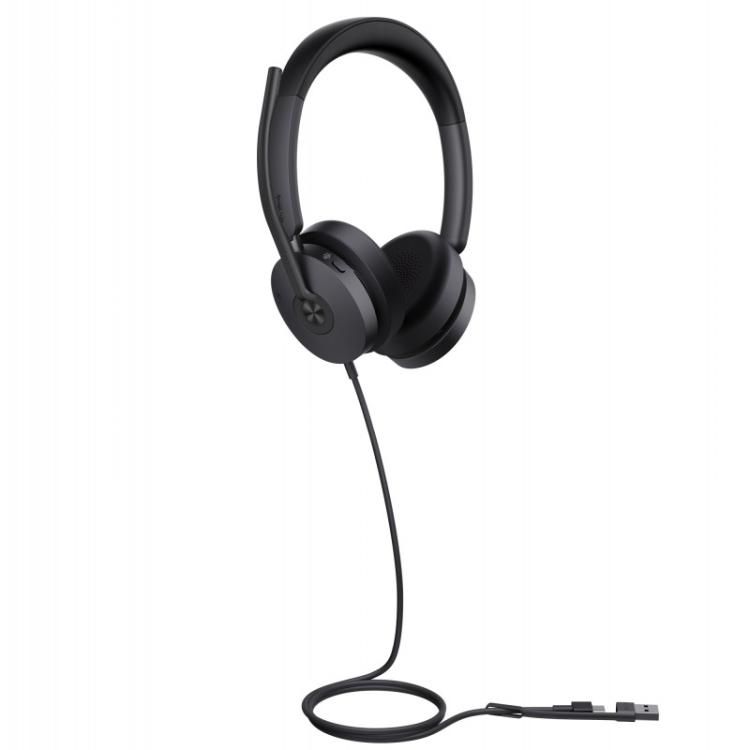 Yealink - UH48 Dual Teams USB-C/A Auriculares Alámbrico Diadema Llamadas/Música USB Type-C / USB Type-A Negro
