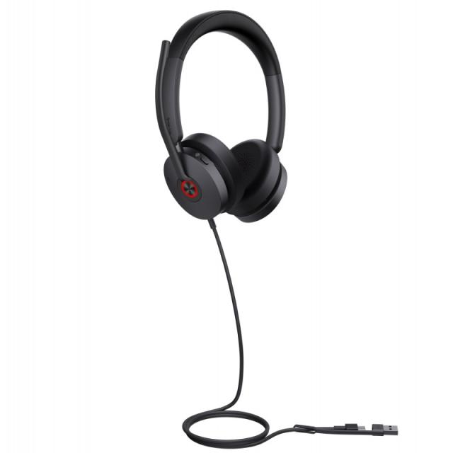 Yealink - UH48 Dual Teams USB-C/A Auriculares Alámbrico Diadema Llamadas/Música USB Type-C / USB Type-A Negro