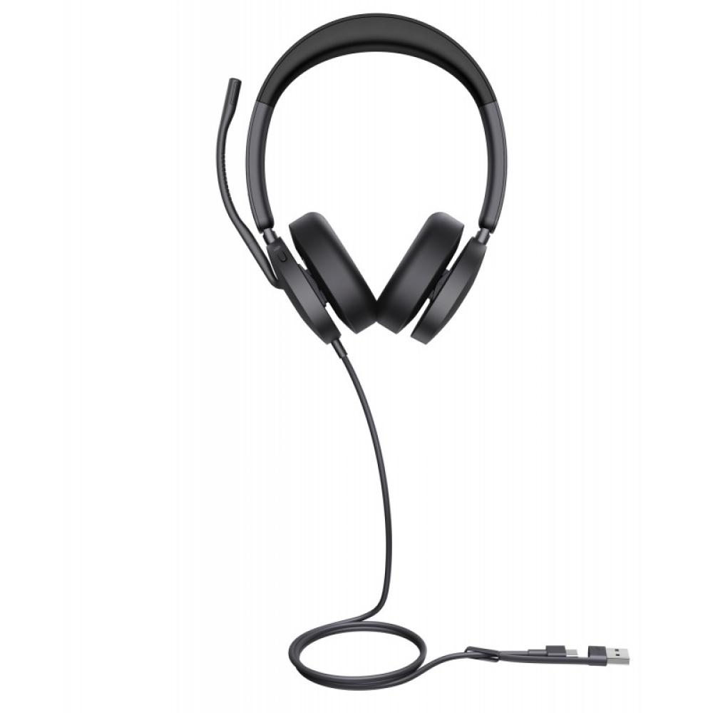 Yealink - UH48 Dual Teams USB-C/A Auriculares Alámbrico Diadema Llamadas/Música USB Type-C / USB Type-A Negro