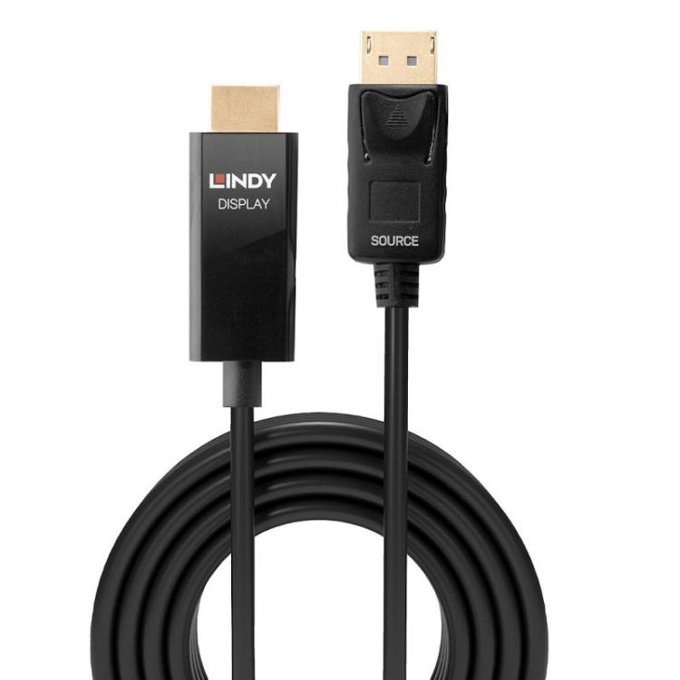 Lindy - 40926 adaptador de cable de vídeo 2 m DisplayPort HDMI tipo A (Estándar) Negro