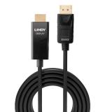 Lindy - 40926 adaptador de cable de vídeo 2 m DisplayPort HDMI tipo A (Estándar) Negro